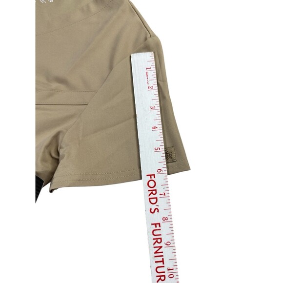 Dickies Xtreme Stretch V-Neck Scrub Top Dark Khaki Stretch XXS Pockets Medical - Picture 7 of 9